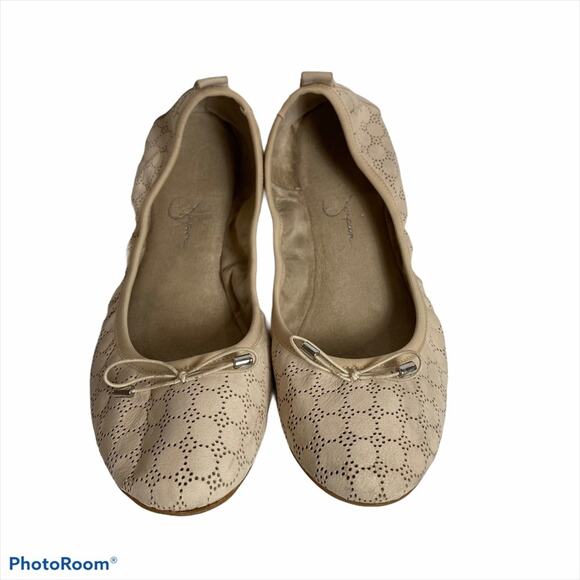 Jessica Simpson Womens Ballet Flats Size 7.5 Nalan perforated ivory 7.5 - Picture 1 of 5